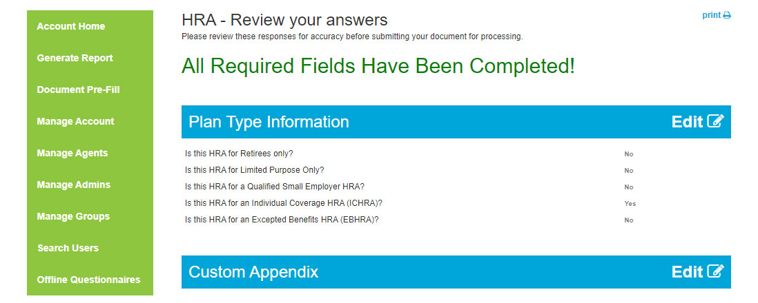 EnsuredCompliance Screen Capture